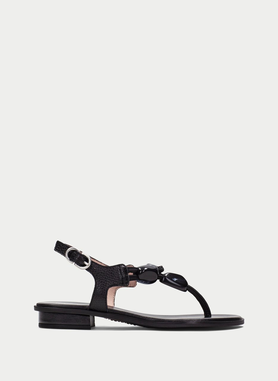 sandalia plana ibiza negro