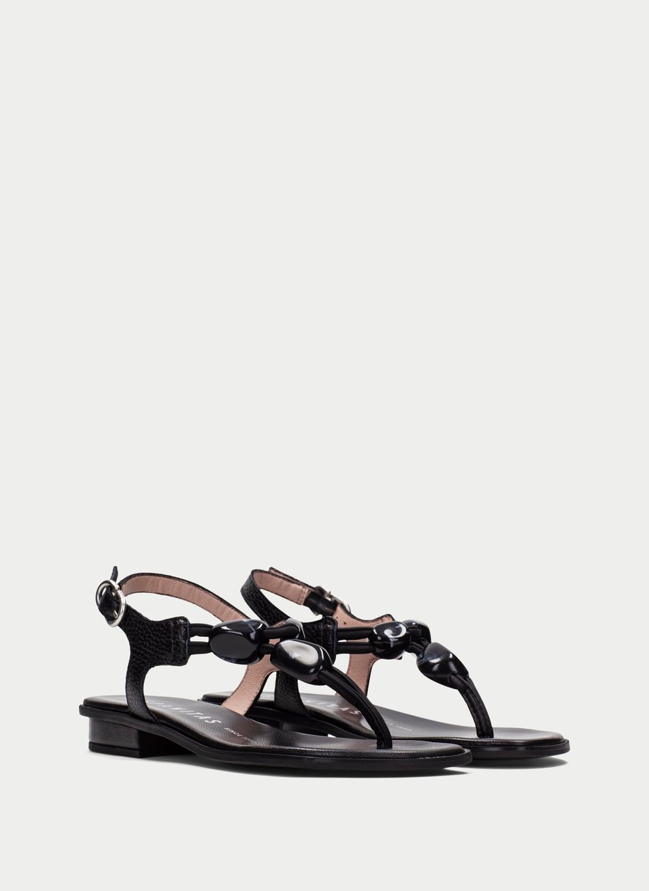 sandalia plana ibiza negro