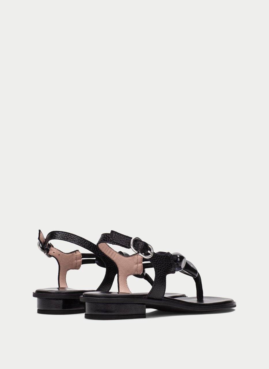 sandalia plana ibiza negro