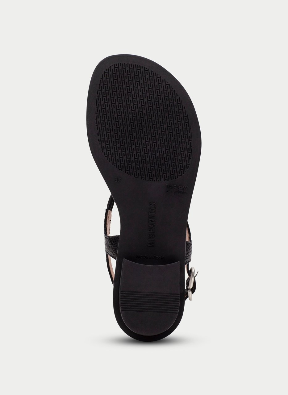 sandalia plana ibiza negro
