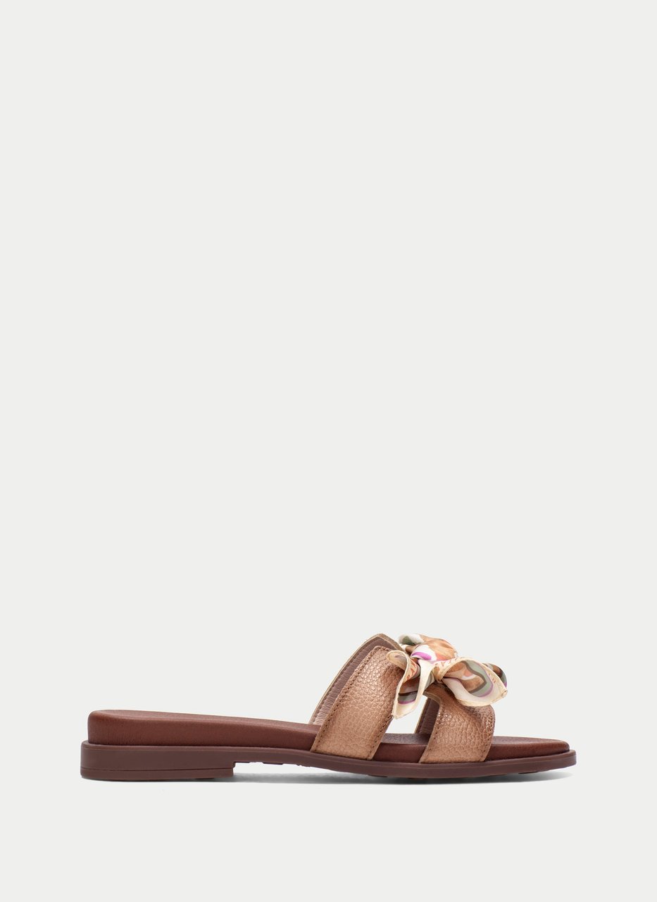 flat sandal bali almond
