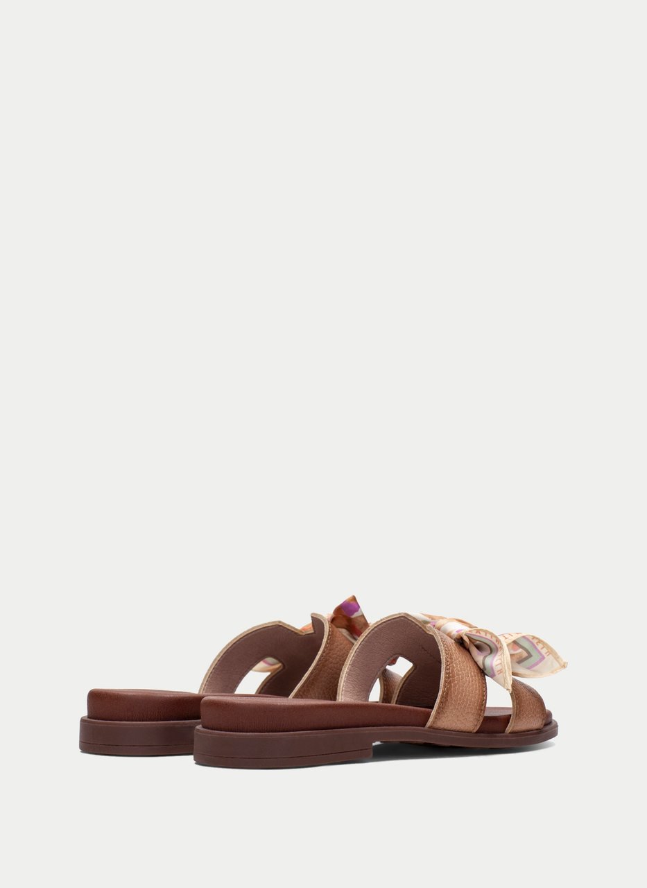 flat sandal bali almond