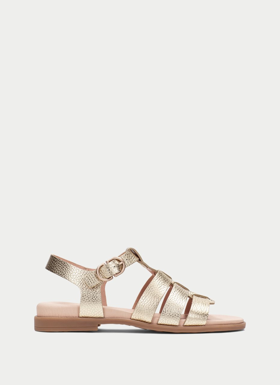 sandalia plana bali platino