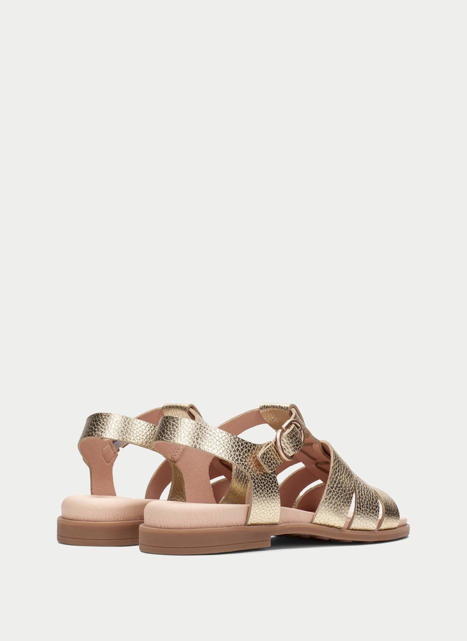 sandalia plana bali platino