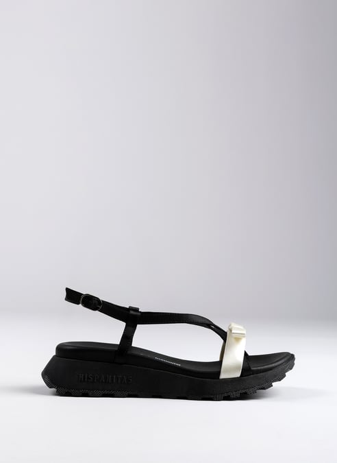 schuhe sport-sandal hispanitas x juan vidal schwarz-weiß - hispanitas