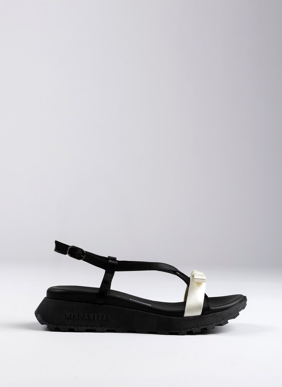 sandalia sport hispanitas x juan vidal negro-blanco