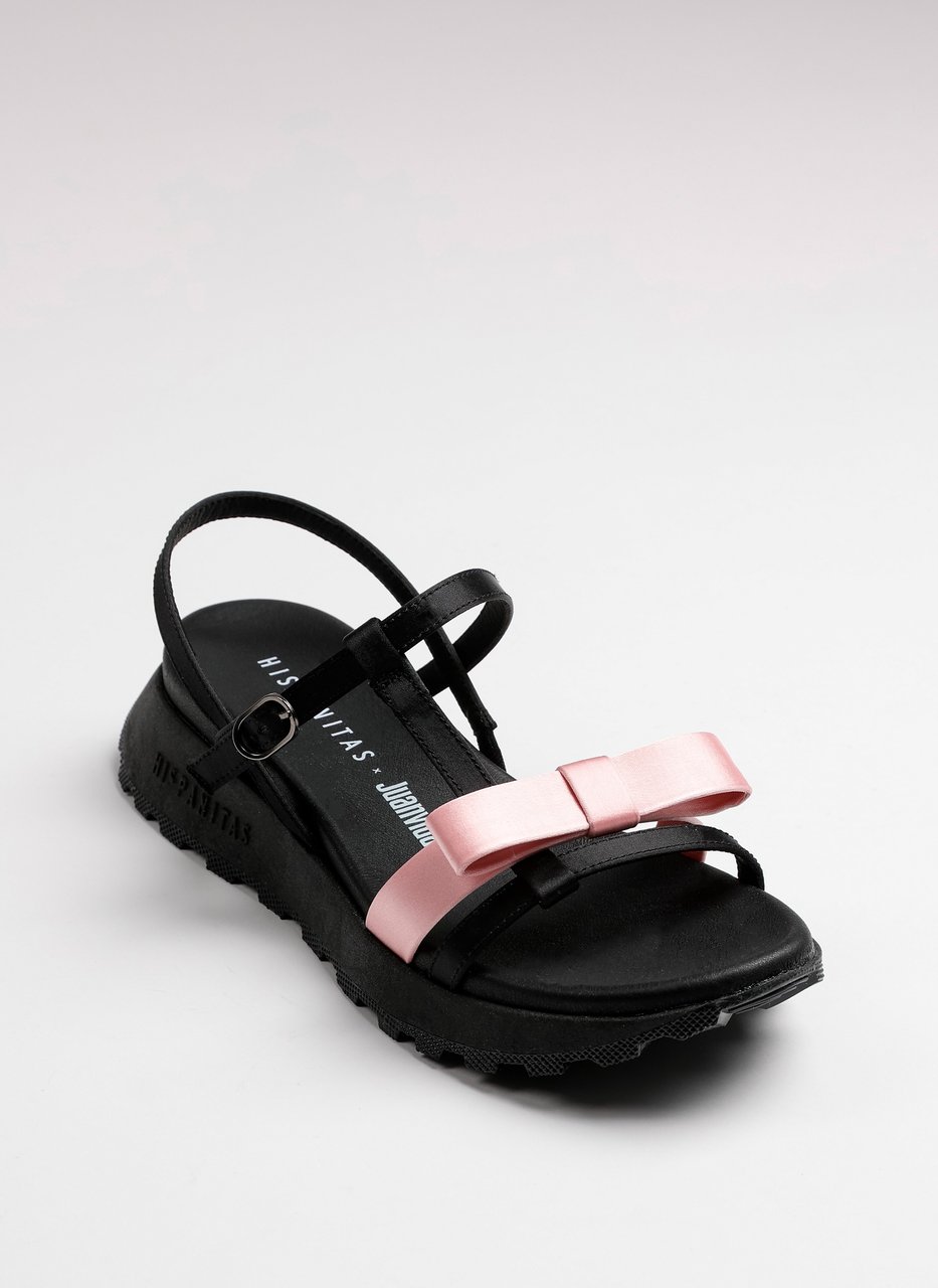 sport sandals hispanitas x juan vidal negro-rose