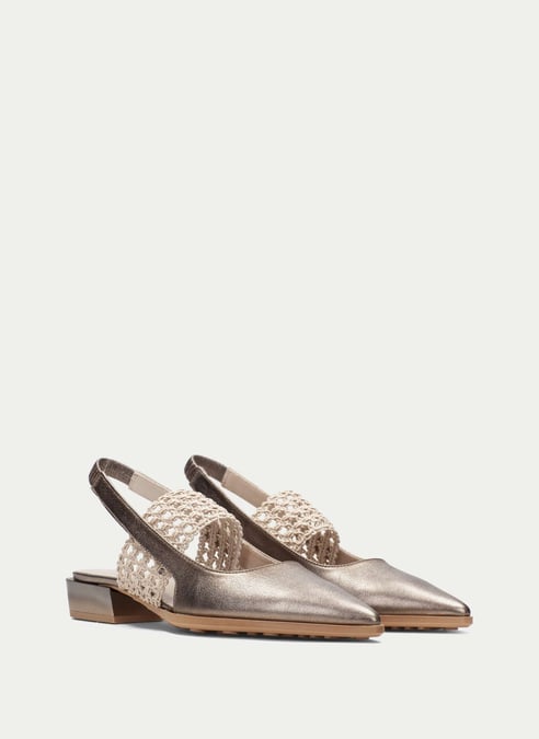 scarpe senza-tacco turin metal-taupe - hispanitas