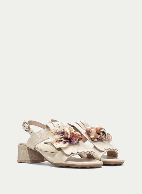 schuhe sandalen tulipan creme - hispanitas