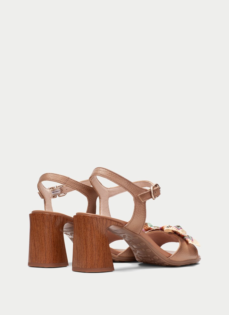 heeled sandal orquidea almond