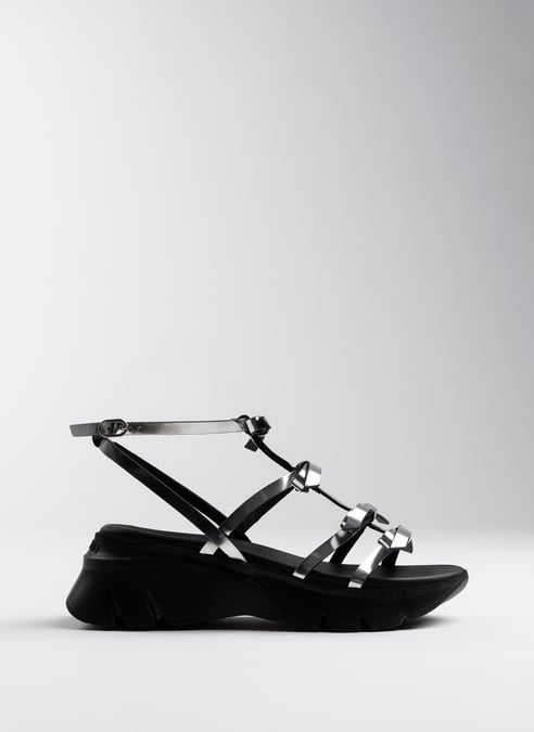 zapatos sandalia sport hispanitas x juan vidal plata - hispanitas