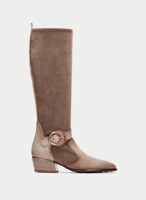 outlet stiefel verona taupe - hispanitas