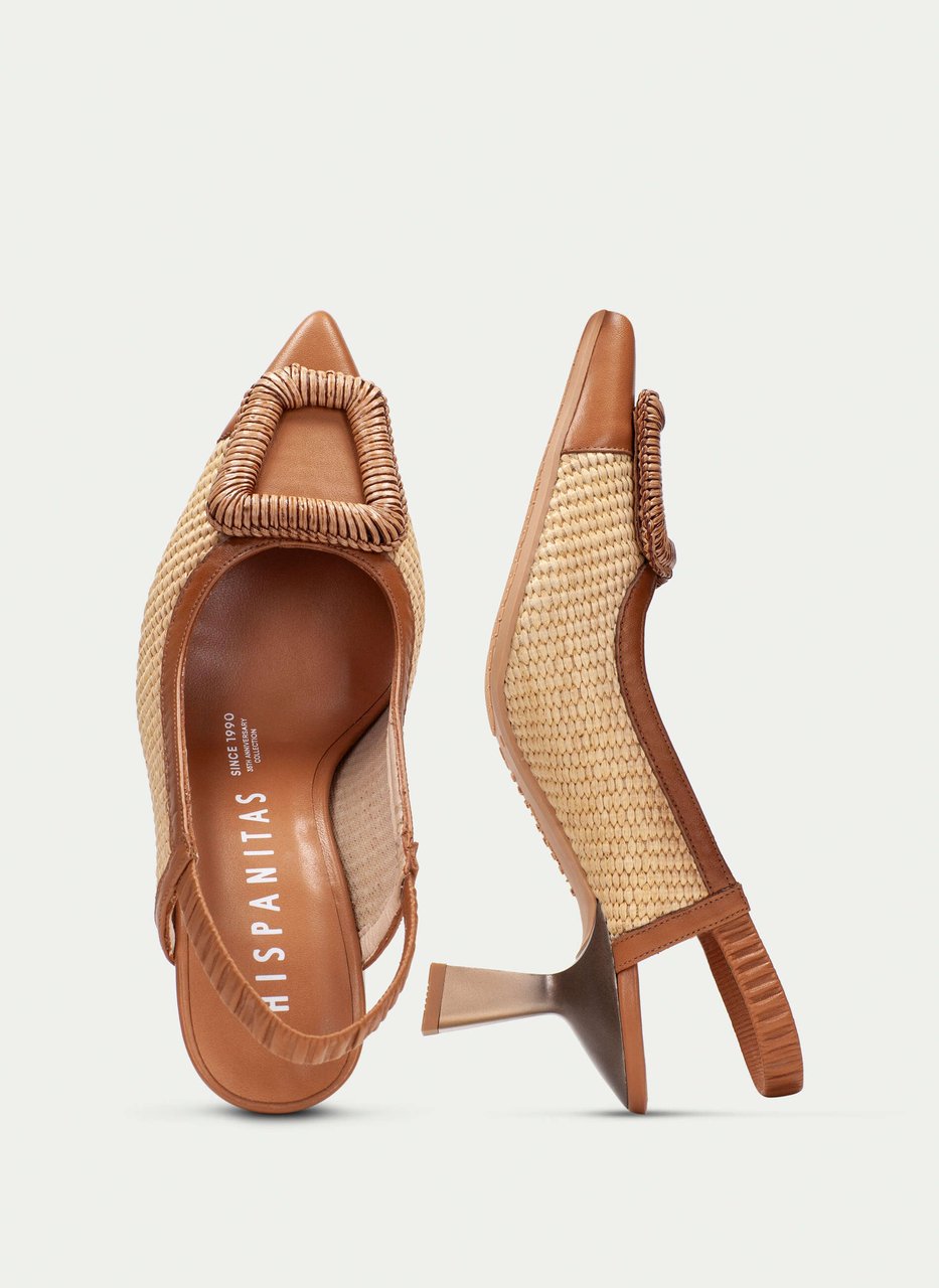 slingback nova couro