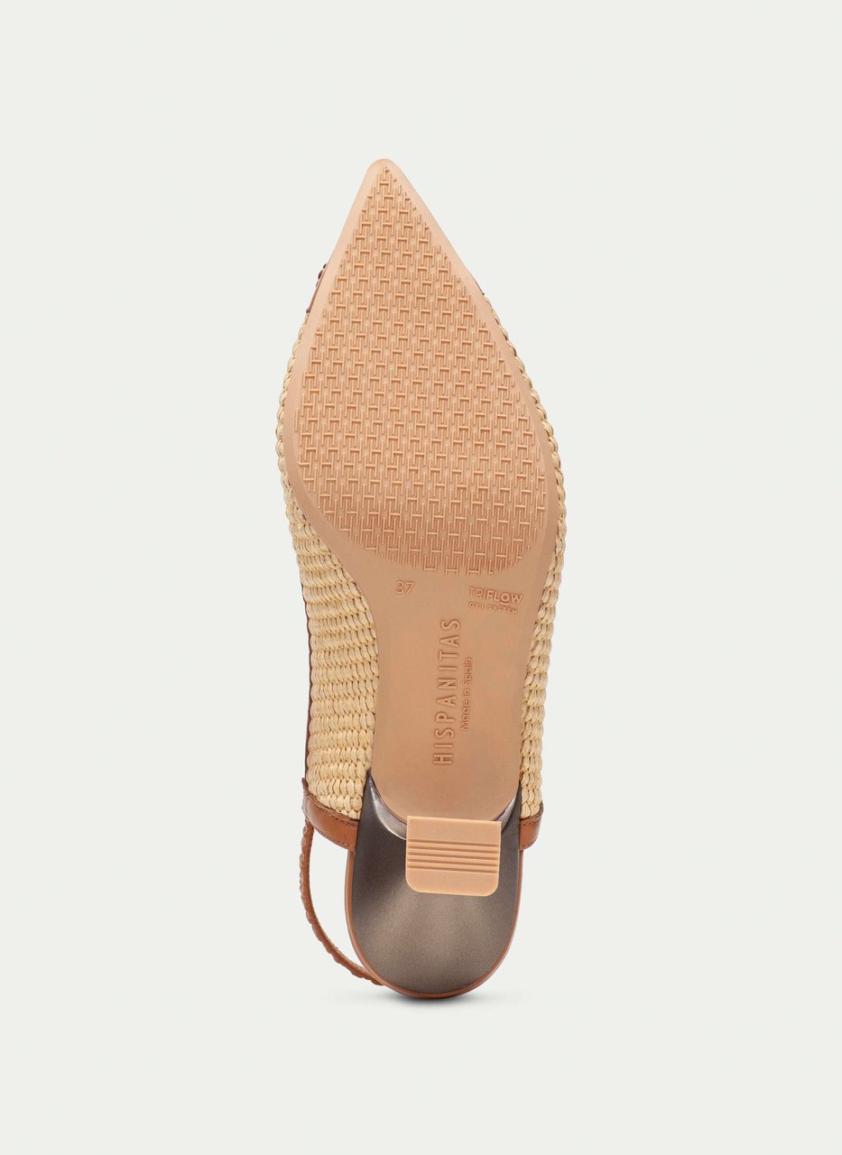 slingback nova couro