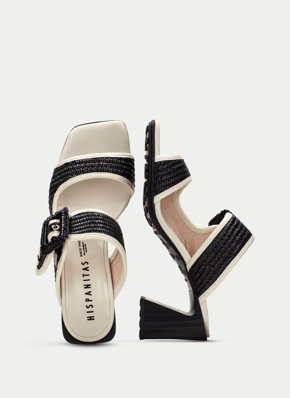 sandali slingback miami nero-latte