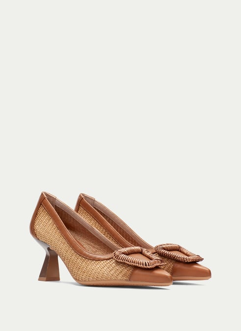 outlet decollete nova cuoio - hispanitas