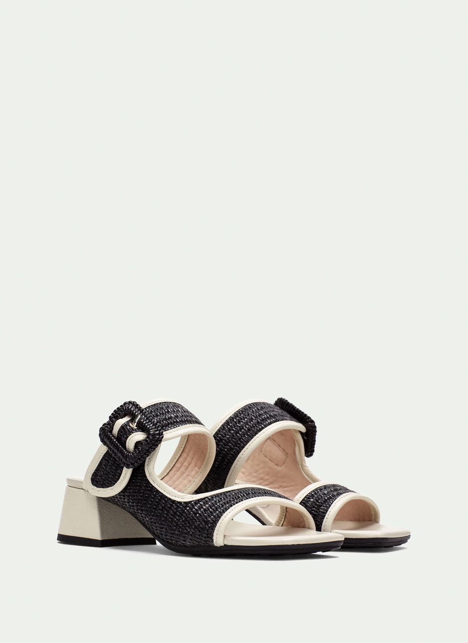 sandali slingback dallas nero-latte