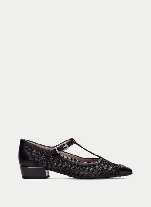 scarpe t-strap azucena nero - hispanitas