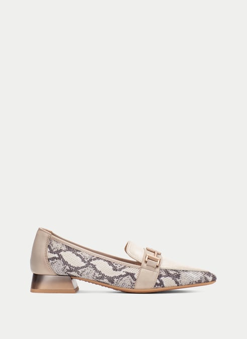 outlet mocassino dali python-taupe - hispanitas