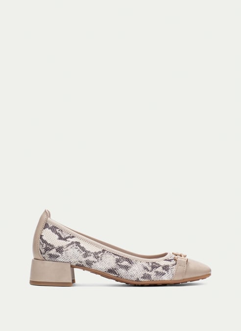 outlet ballerina oporto python-taupe - hispanitas