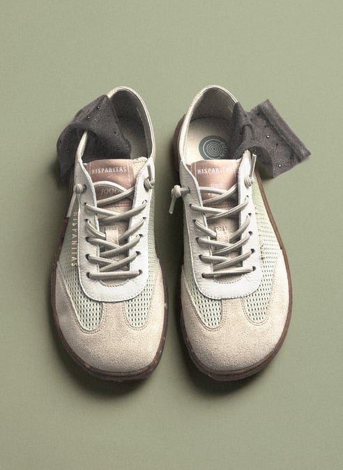 sapatos transitional-barefoot earth branco-alga - hispanitas