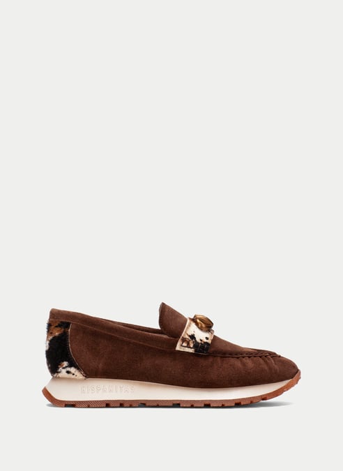 outlet mocassino-sport kansas nocciola-pony - hispanitas