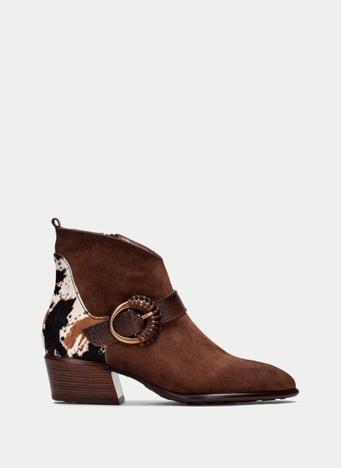 outlet botín verona avellana-pony - hispanitas