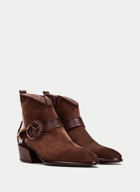 outlet ankle-boot veronahazelnut-pony - hispanitas