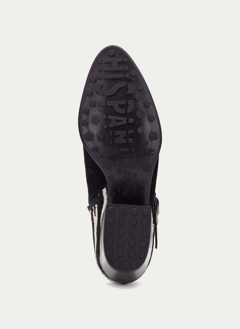 stiefelette verona schwarz-zebra